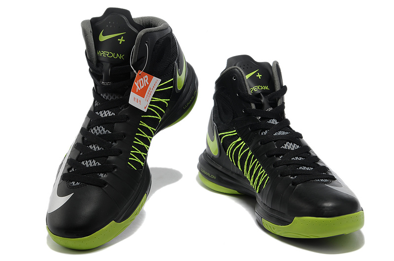 Nike Lunar Hyperdunk X Olympic Black Green White Logo Shoes