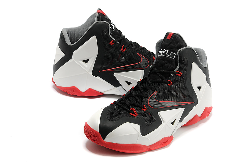 lebron shoes black and red