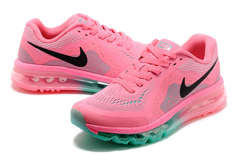 Women Nike Air Max 2014 Shoes Pink Green
