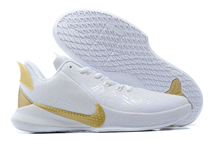 kobe mamba focus white and gold