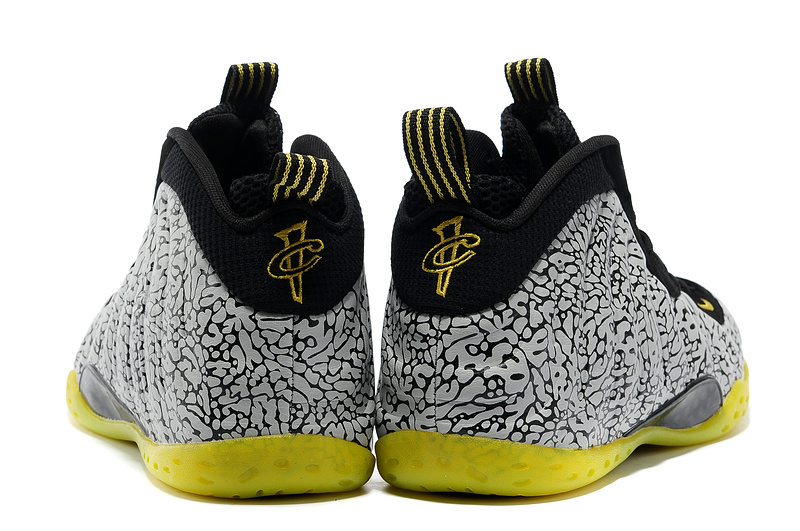 Air Foamposite One Shooting Stars Black Grey Yellow Shoes