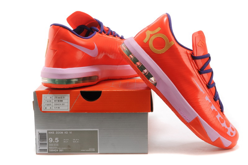 2014 Nike Kevin Durant 6 Valentine Red Blue Shoes