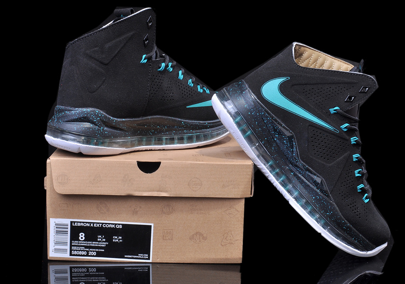 Nike Lebron 10 Shoes Hardback Engrave Black Blue