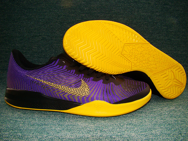 kobe purple yellow shoes