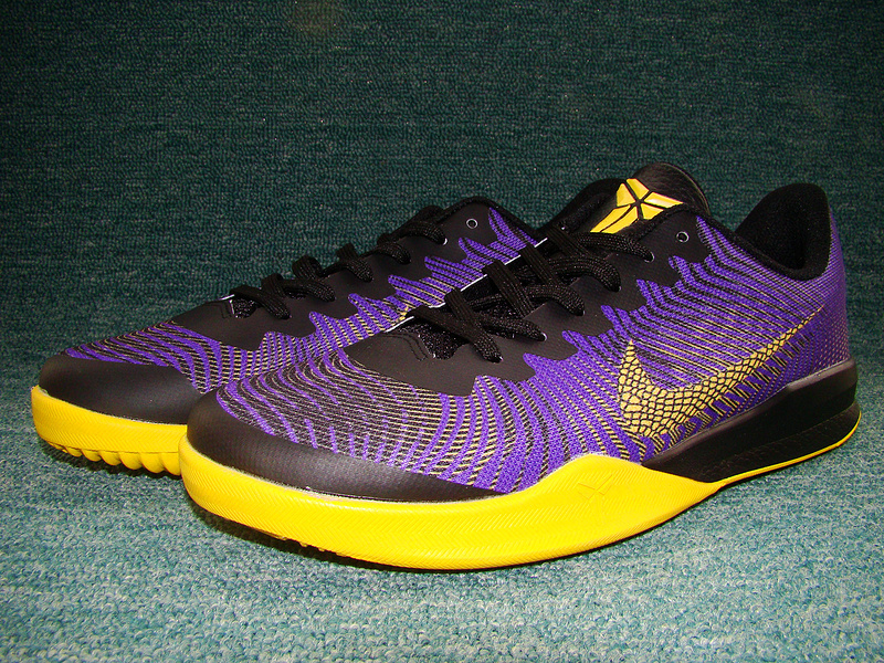 yellow and purple kobe shoes