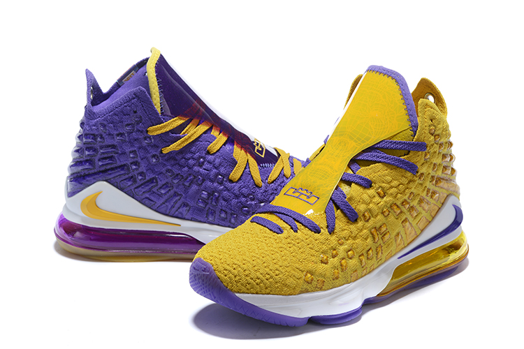yellow and purple lebrons