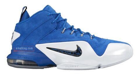 penny hardaway shoes white and blue