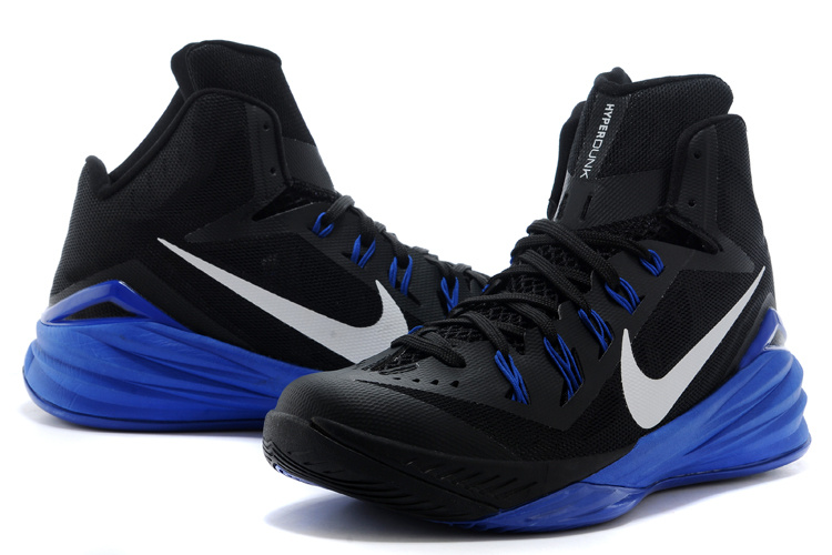 blue and black nike basketball shoes