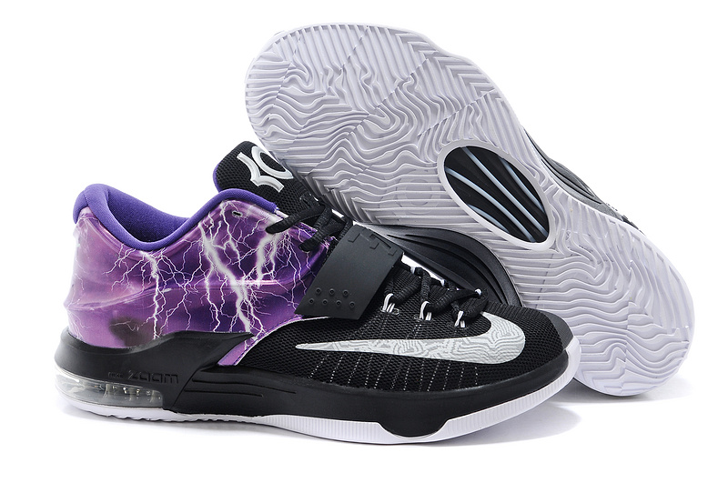 Nike Kevin Durant 7 Thunder Black Purple White Shoes