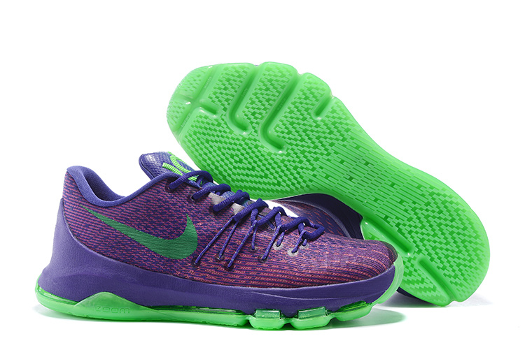 purple and green basketball shoes