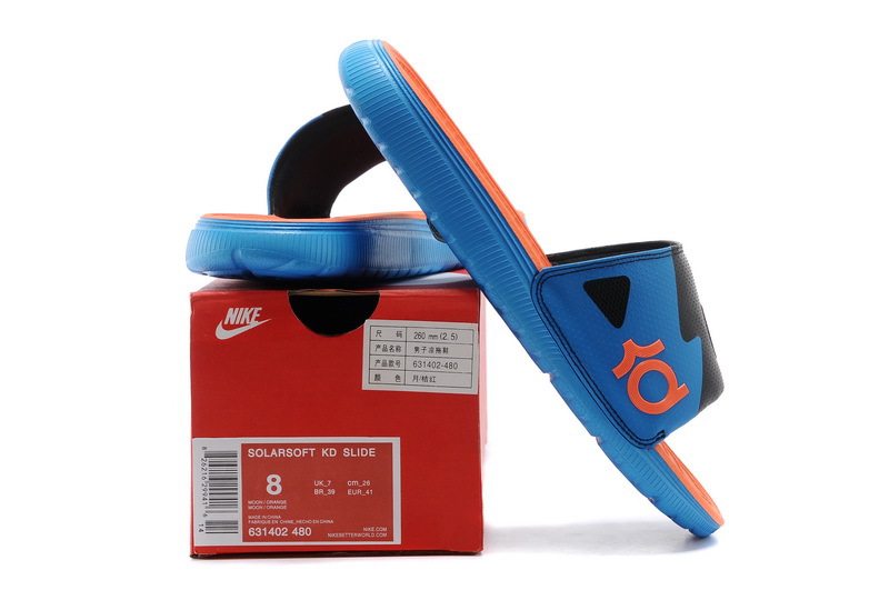 Nike Kevin Durant Hydro Blue Black Orange Sandal