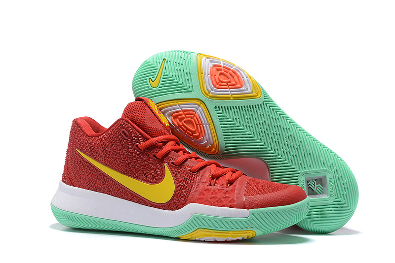 red and yellow basketball shoes