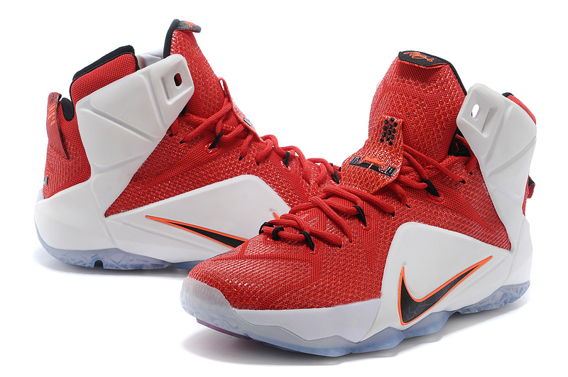 lebron james shoes red and white cheap 