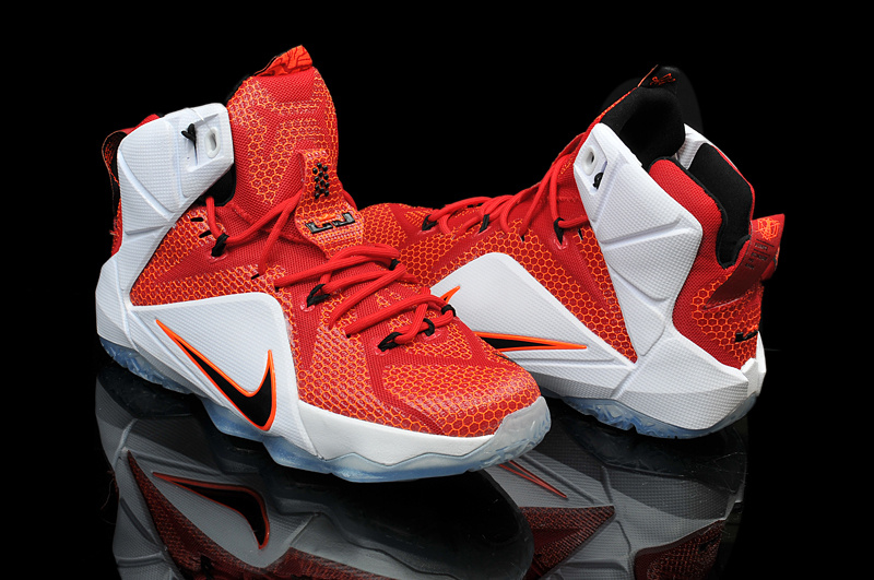 lebron red and white shoes