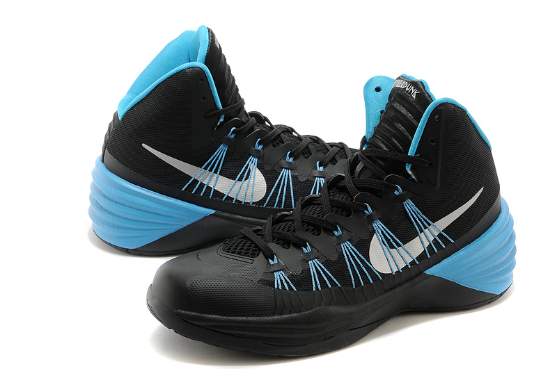 Women Nike HyperDunk 2013 XDR Black Blue Basketball Shoes