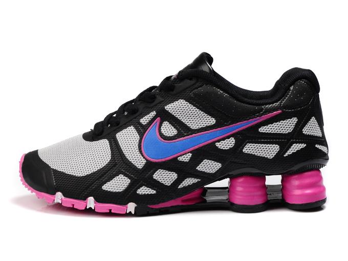 Women Nike Shox Turbo 12 Mesh Black Grey Pink Shoes